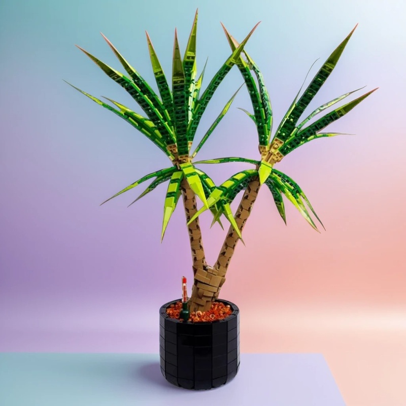 Dracaena Marginata - 1961PCS MOC Kastil Abad Pertengahan Model