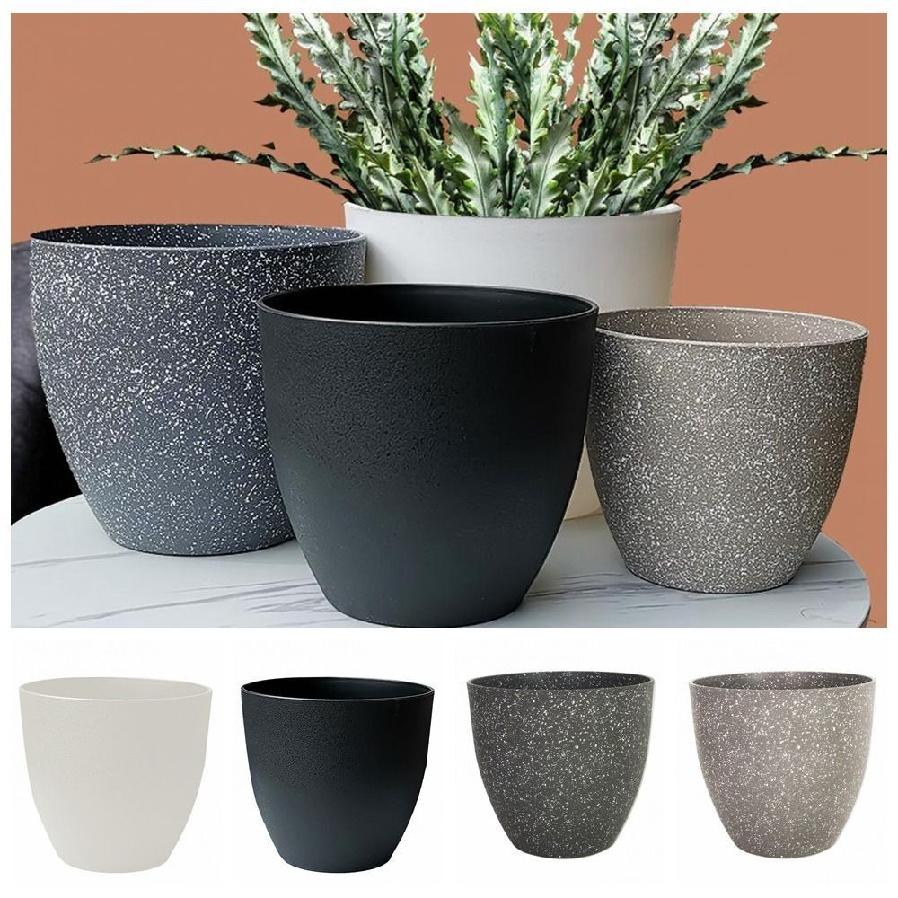 Aloe Vera Pot - Frosted pot bunga batu imitasi, pot