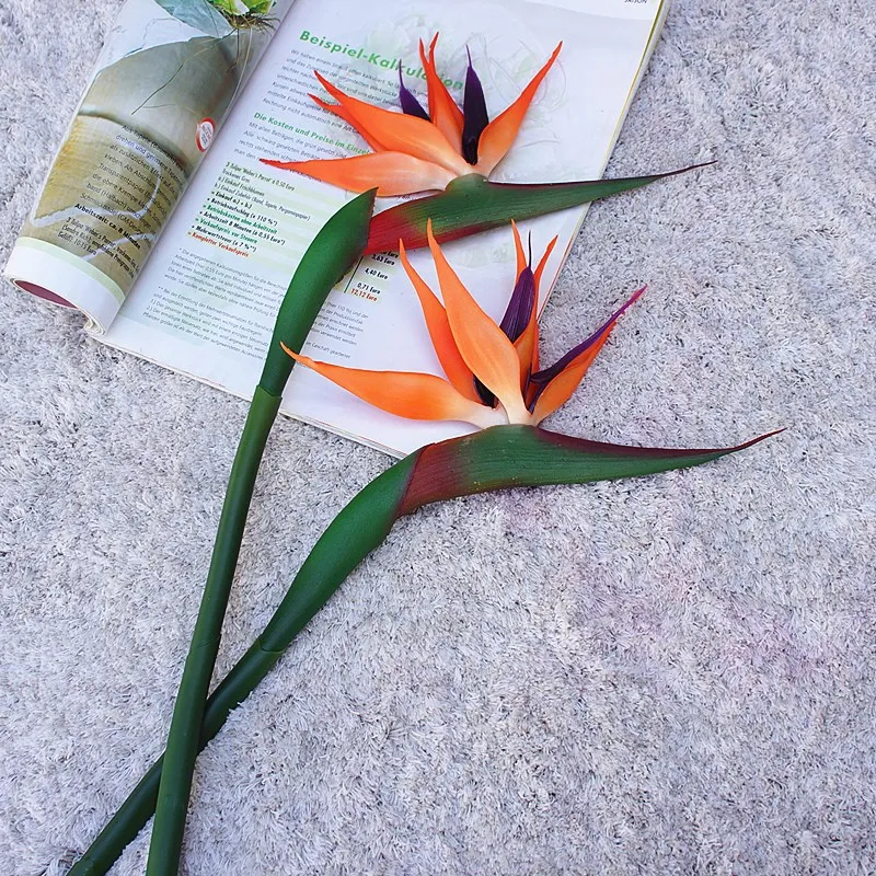 Bunga Sentuhan Asli Buatan 80C - Bird Paradise Strelitzia ulasan dan harga