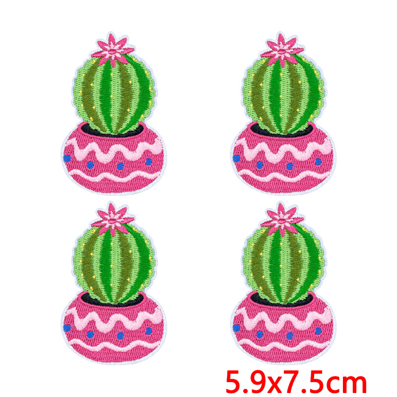 10Pcs/Lot Patch Bordir Motif G - Aloe Vera Pot ulasan dan harga