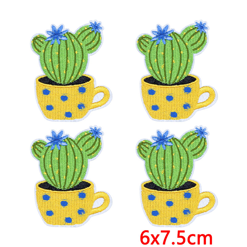 10Pcs/Lot Patch Bordir Motif G - Aloe Vera Pot ulasan dan harga
