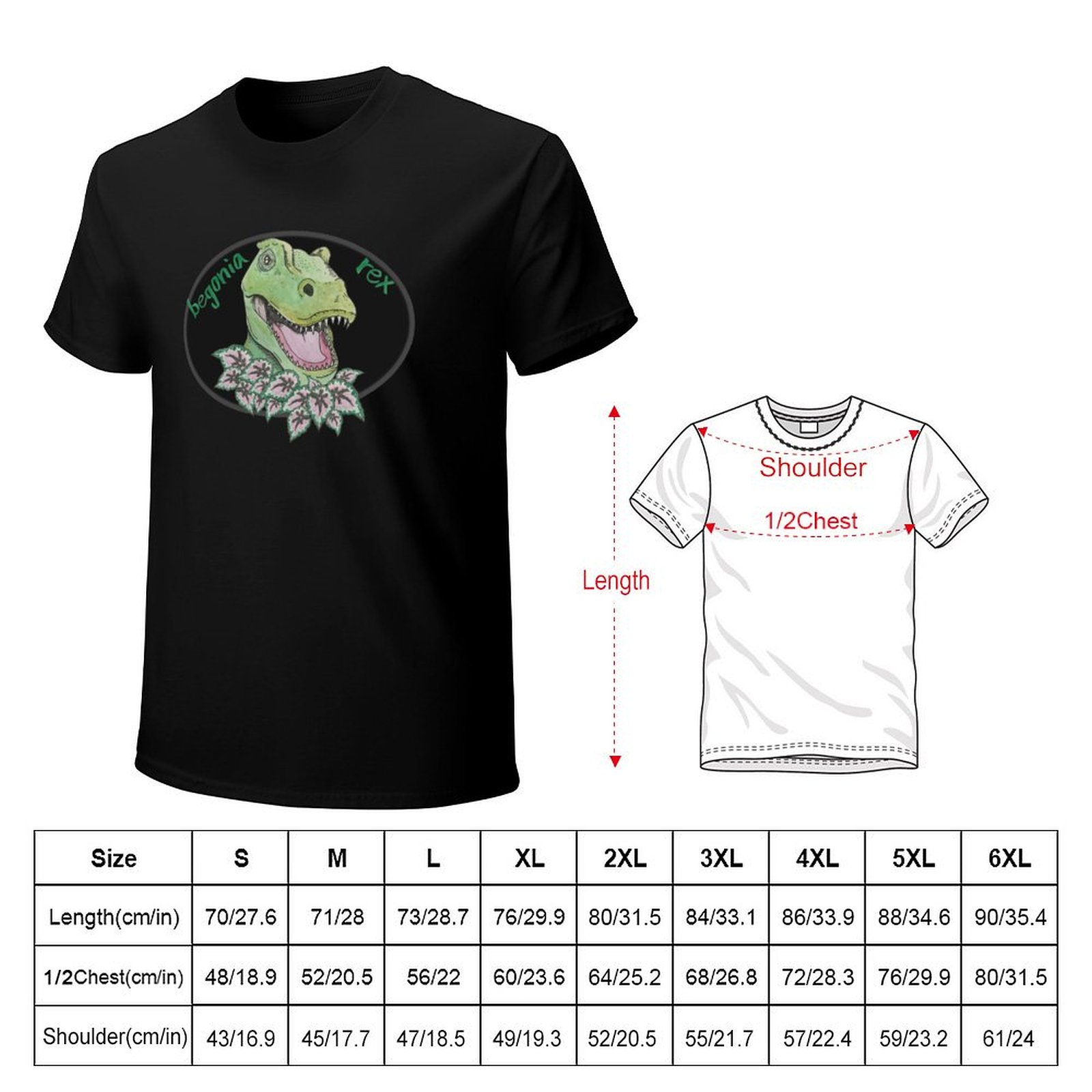 Kaos T rex begonia untuk Thank - Begonia Rex ulasan dan harga
